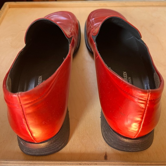 paul green vintage 90s red patent leather square toe loafers - Picture 6 of 12